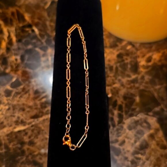 Paperclip BRACELET, Stamped 925, Gold Plated, NWOT! - Picture 4 of 7